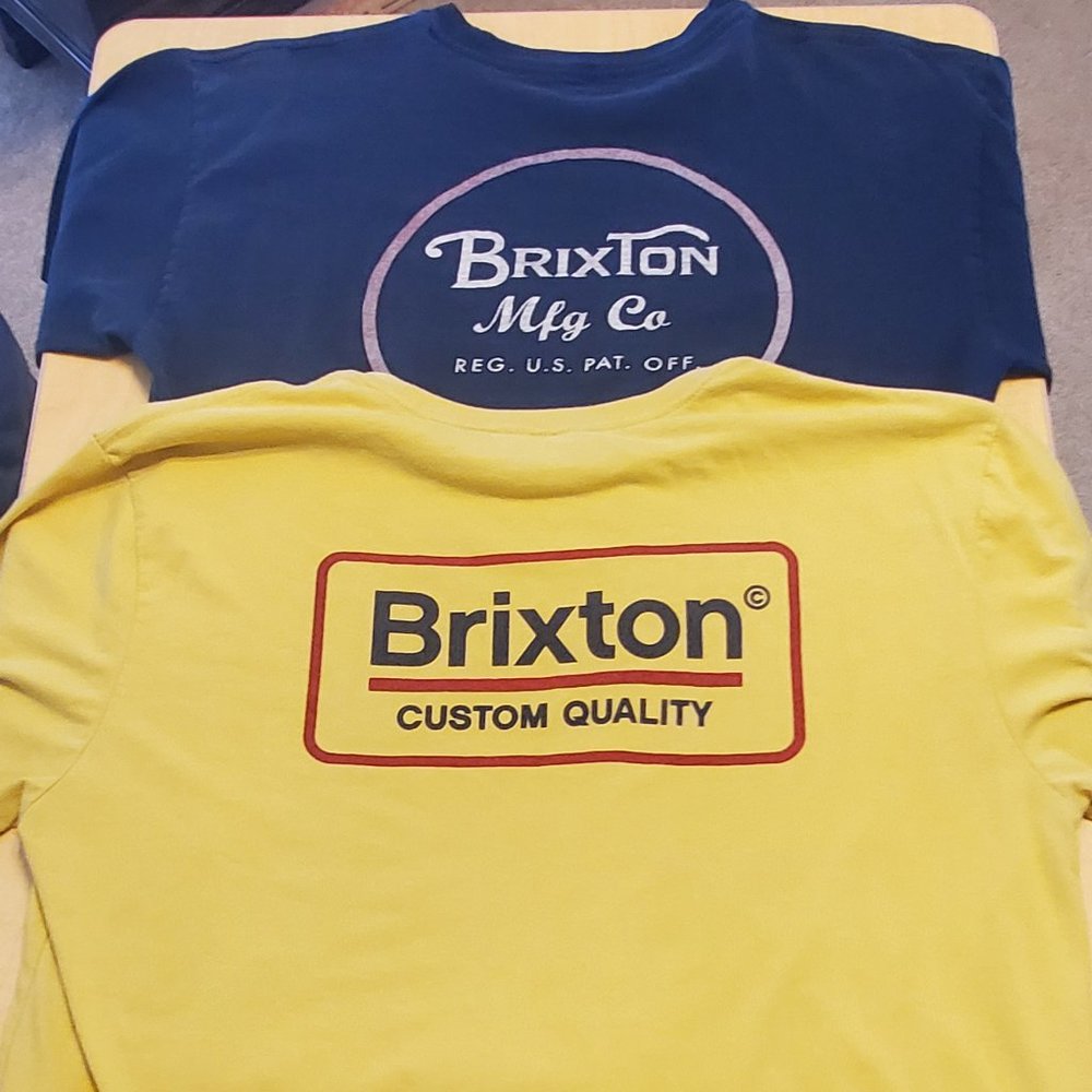 2 Brixton T-Shirts, size M, Local Surf Brand